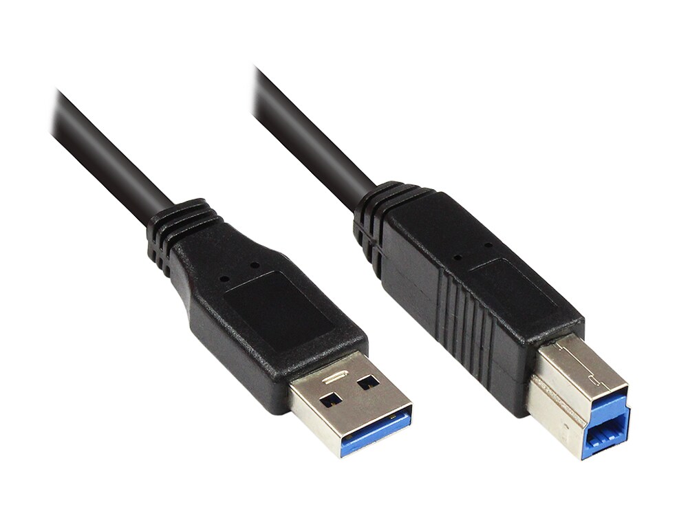 Good Connections Kabel USB 3.0 St. A an St. B, schwarz, 0,2m