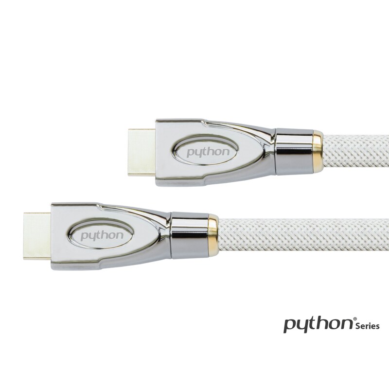 Python HDMI 2.0 Kabel 1,5m Ethernet 4K*2K UHD vergoldet OFC weiß