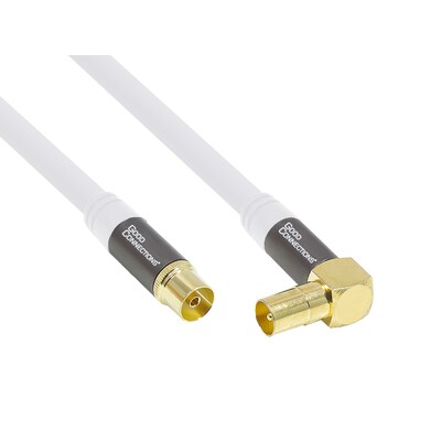 Koaxial/SAT günstig Kaufen-Good Connections Antennenkabel SmartFLEX 15m IEC St. abgew. zu Koax  Bu. weiß. Good Connections Antennenkabel SmartFLEX 15m IEC St. abgew. zu Koax  Bu. weiß <![CDATA[• Antenne/Koaxial-Kabel • Anschlüsse: KOAX und KOAX • Farbe: weiß, Län