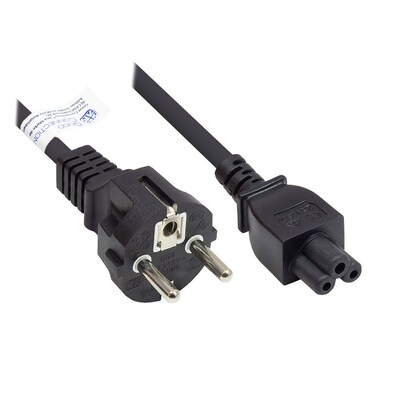 CT 1 günstig Kaufen-Good Connections Netzkabel Schutzkontakt an C5 (gerade) schwarz, 1,8m. Good Connections Netzkabel Schutzkontakt an C5 (gerade) schwarz, 1,8m <![CDATA[• Kaltgerätekupplung-Kabel • Anschlüsse: Schutzkontakt (CEE 7/7, Typ-F) und Kaltgeräte (IEC C5) 