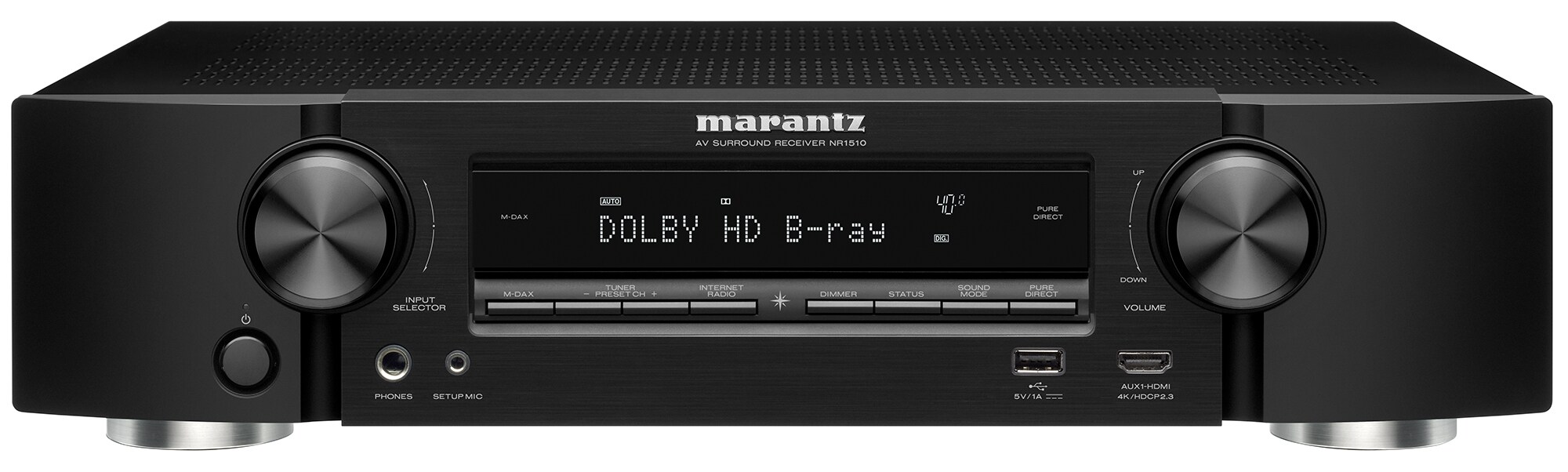 Marantz NR1510 5.2 AV Receiver 4K AirPlay WLAN BT Spotify Heos - Schwarz kompakt