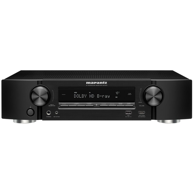 Marantz NR1510 5.2 AV Receiver 4K AirPlay WLAN BT Spotify Heos - Schwarz slim