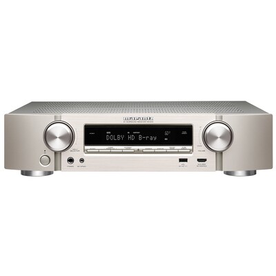 Marantz NR1510 5.2 AV Receiver 4K AirPlay WLAN BT Spotify Heos - Silb./Gold slim