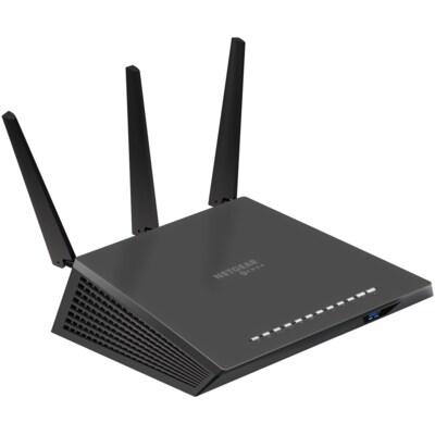 mit 4 günstig Kaufen-Netgear Nighthawk AC2300 RS400 WLAN-ac Router mit 3 externen Antennen. Netgear Nighthawk AC2300 RS400 WLAN-ac Router mit 3 externen Antennen <![CDATA[• AC2300 WLAN – 600 + 1625 Mbit/s Geschwindigkeit • 1GHz-Dual-Core-CPU • Fortschrittliche Funktio