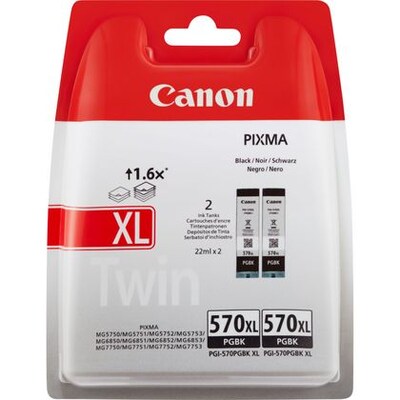 Canon 0318C007 PGI-570XL PGBK pigmentiertes schwarz Tintenpatrone Doppelpack