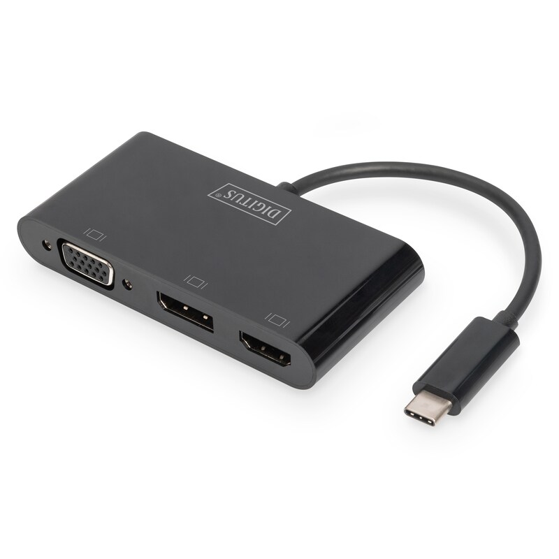 DIGITUS USB-C 3in1 Triple Monitor Adapter (HDMI, DP, VGA)