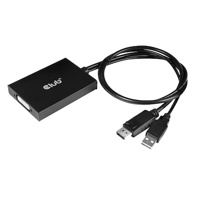 Club 3D DisplayPort Adapter DP zu DVI-I Dual Link aktiv St./Bu. schwarz CAC-1010