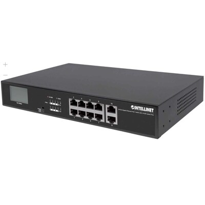 zu O günstig Kaufen-Intellinet 8-Port Gigabit Ethernet PoE+ Switch mit 2 RJ45-Uplink-Ports. Intellinet 8-Port Gigabit Ethernet PoE+ Switch mit 2 RJ45-Uplink-Ports <![CDATA[• Strom- und Datenverbindung für bis zu acht PoE-Netzwerkgeräte • Spart Zeit und Installationskos