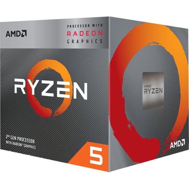 AMD Ryzen 5 3400G (4x 3,7 GHz) 6MB Sockel AM4 CPU BOX (Wraith Spire Kühler)