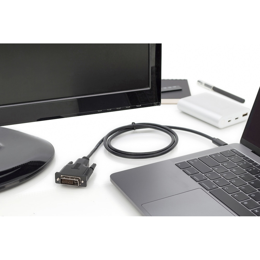 DIGITUS USB Type-C™ Adapter- / Konverterkabel, Type-C™ auf DVI, 2,0m