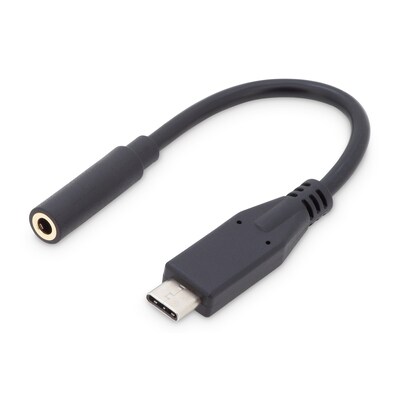 DIGITUS USB Type-C™ Audio Adapter / Konverter, Type-C™/St auf 3.5mm Klinke/Bu