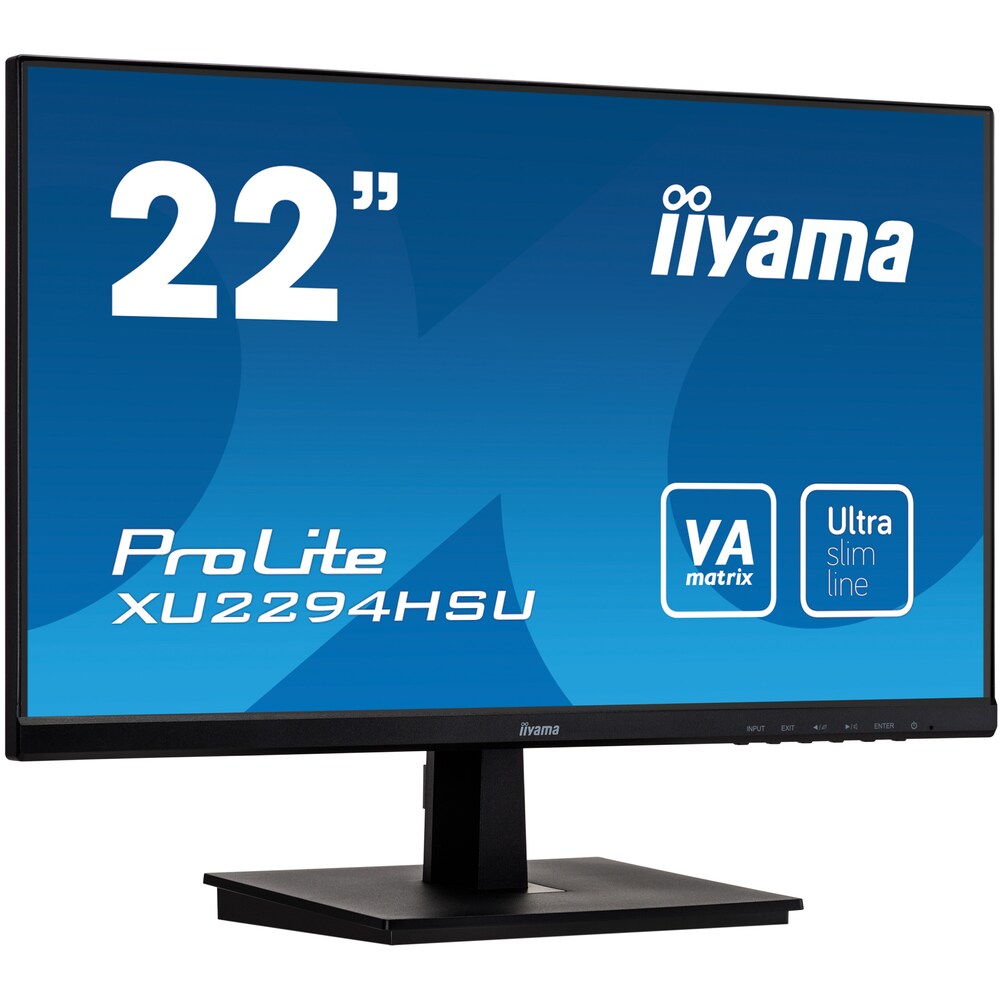 iiyama ProLite XU2294HSU-B1 54,6cm (22") FHD Office-Monitor VA HDMI/DP/VGA/USB