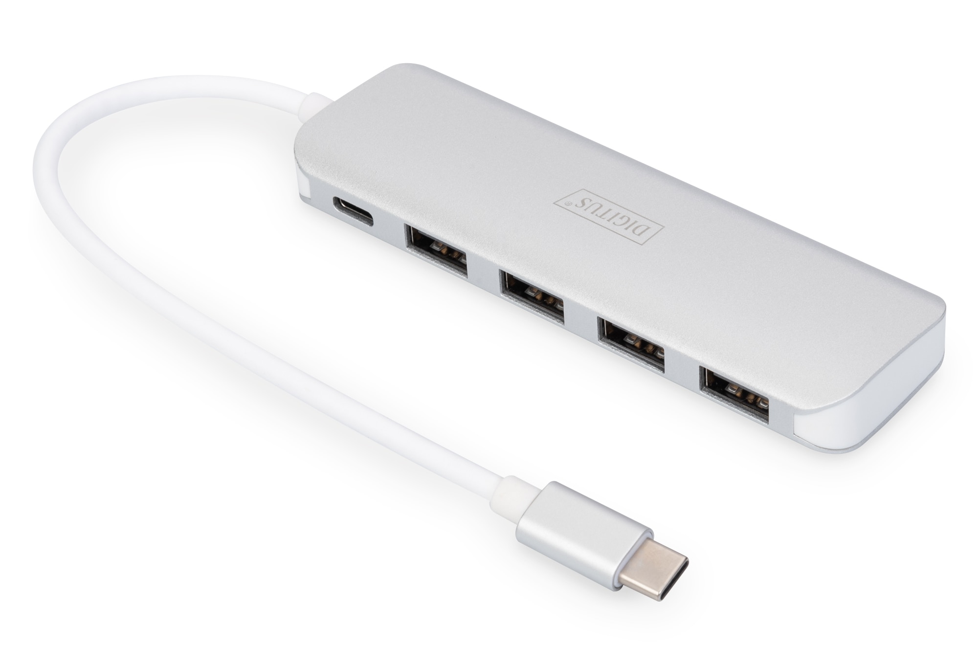 DIGITUS USB-C Hub 4-Port Hub (USB 3.0) silber