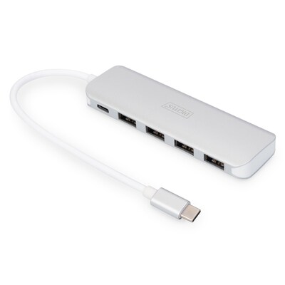 Transfer USB günstig Kaufen-DIGITUS USB-C Hub 4-Port Hub (USB 3.0) silber. DIGITUS USB-C Hub 4-Port Hub (USB 3.0) silber <![CDATA[• 4-Port USB-C Hub • Farbe: Silber • bis zu 5 Gbps Datentransferrate • Gewicht: 65g]]>. 