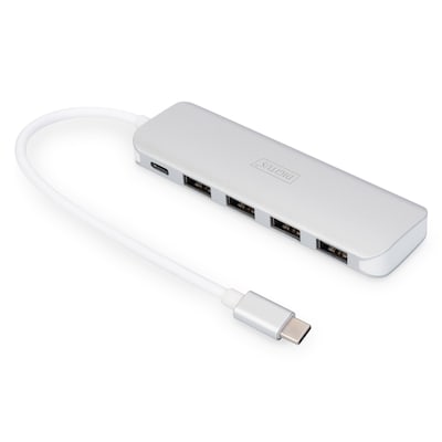USB zu günstig Kaufen-DIGITUS USB-C Hub 4-Port Hub (USB 3.0) silber. DIGITUS USB-C Hub 4-Port Hub (USB 3.0) silber <![CDATA[• 4-Port USB-C Hub • Farbe: Silber • bis zu 5 Gbps Datentransferrate • Gewicht: 65g]]>. 