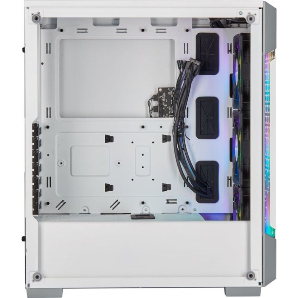 Corsair iCue 220T RGB, weiß, Midi Tower Gaming Gehäuse, Glas Seitenfenster
