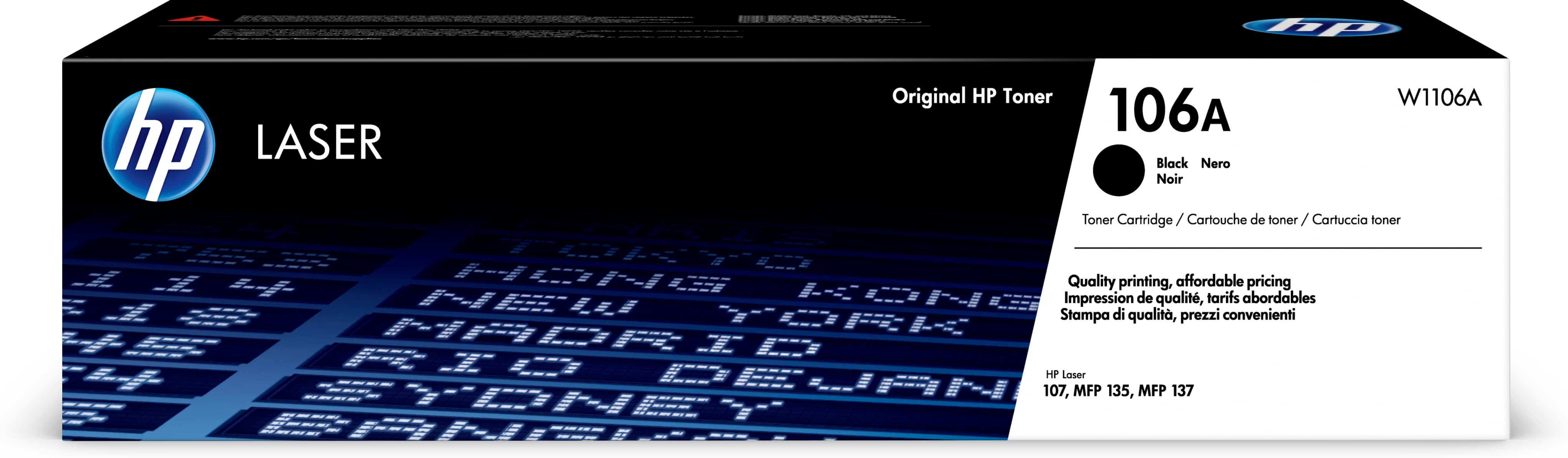 HP W1106A / 106A Original Toner Schwarz f&uuml;r ca. 1.000 Seiten