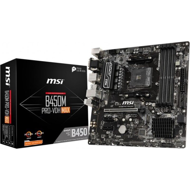 MSI B450M Pro-VDH Max mATX Mainboard Sockel AM4 M.2/DVI/HDMI/VGA