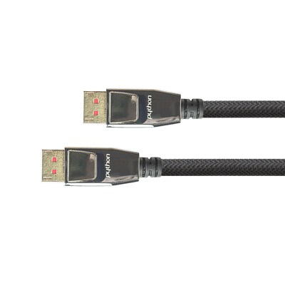 HD Schwarz günstig Kaufen-PYTHON DisplayPort 1.4 Kabel 5m 8K UHD @ 60Hz vergoldet OFC St./St. schwarz. PYTHON DisplayPort 1.4 Kabel 5m 8K UHD @ 60Hz vergoldet OFC St./St. schwarz <![CDATA[• Displayport-Kabel • Anschlüsse: Displayport und Displayport • Farbe: schwarz, Länge