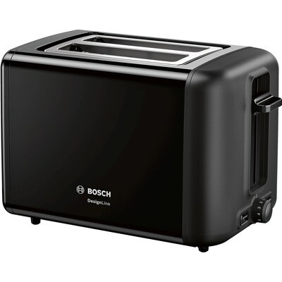 Bosch TAT3P423DE Kompakt Toaster, DesignLine, Edelstahl schwarz