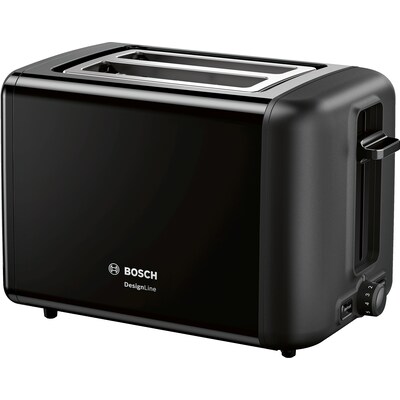 Image of Bosch TAT3P423DE Kompakt Toaster, DesignLine, Edelstahl schwarz