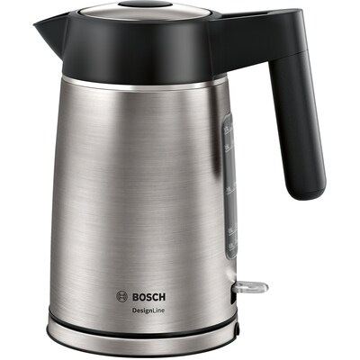 Design 5 günstig Kaufen-Bosch TWK5P480 Wasserkocher, DesignLine, kabellos 1,7 l, 2.400W, Edelstahl. Bosch TWK5P480 Wasserkocher, DesignLine, kabellos 1,7 l, 2.400W, Edelstahl <![CDATA[• Edelstahl Wasserkocher mit 1,7 Liter Fassungsvermögen • Heizleistung: 2.400 Watt • Her