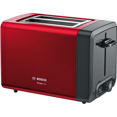 Toaster,7 günstig Kaufen-Bosch TAT4P424DE Kompakt Toaster, DesignLine, rot. Bosch TAT4P424DE Kompakt Toaster, DesignLine, rot <![CDATA[• 2-Scheiben-Toaster mit einstellbarem Bräunungsgrad • Leistung: 970 Watt, Stopp-Taste & Auftau-Funktion • Brotscheibenzentrierung & Liftf