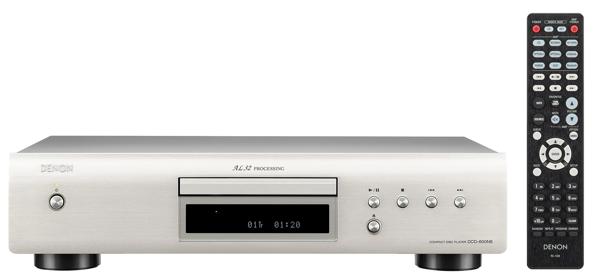 Denon DCD-600NE CD-Player mit AL32 Processing, premium-silber