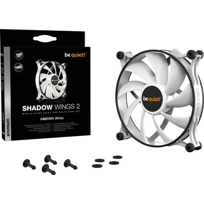 140 A günstig Kaufen-be quiet! Lüfter Shadow Wings 2 PWM - 140mm  900U/Min weiß. be quiet! Lüfter Shadow Wings 2 PWM - 140mm  900U/Min weiß <![CDATA[• 140 mm Gehäuselüfter, 4-pin PWM-Anschluss • Hochwertige Rifle-Lager • Sehr leiser Betrieb bei 14,