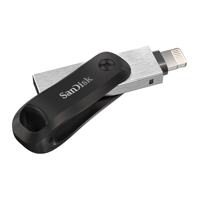 USB Lightning günstig Kaufen-SanDisk iXpand Go 128 GB USB 3.0 / Lightning Stick. SanDisk iXpand Go 128 GB USB 3.0 / Lightning Stick <![CDATA[• Automatisches Backup von Fotos und Videos von Ihren Fotoalben • Automatisches Backup Ihrer Kontakte - schaffen Sie Platz auf dem iPhone 
