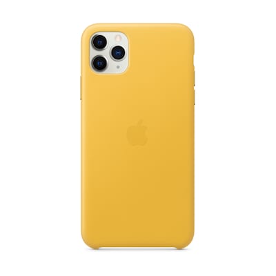 Apple Original iPhone 11 Pro Max Leder Case Sonnengelb