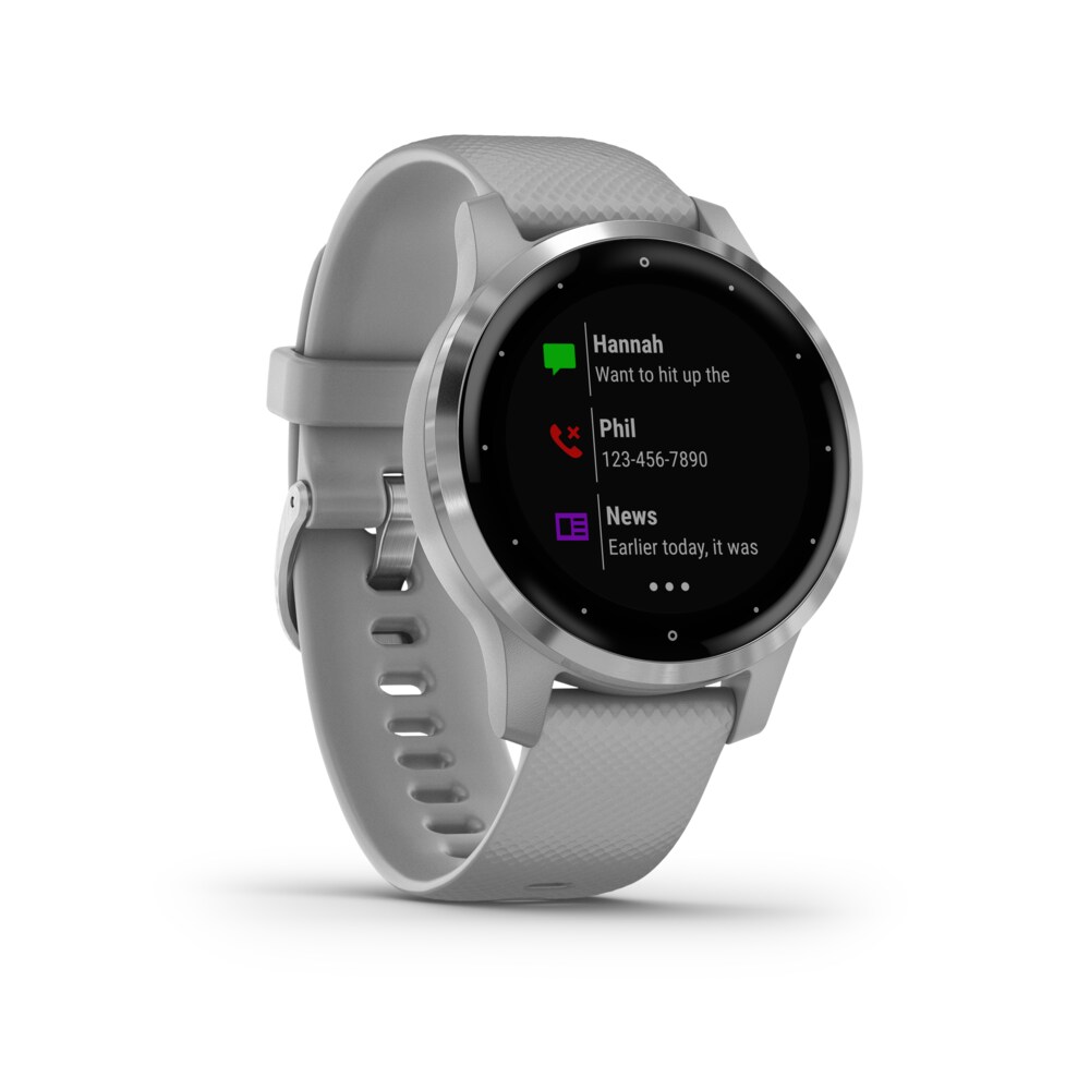 Garmin vivoactive 4 small GPS-Fitness-Smartwatch grau/edelstahl