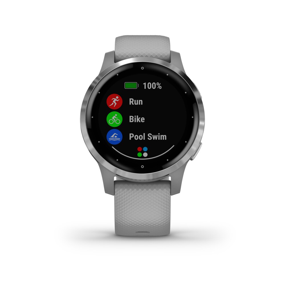 Garmin vivoactive 4 small GPS-Fitness-Smartwatch grau/edelstahl