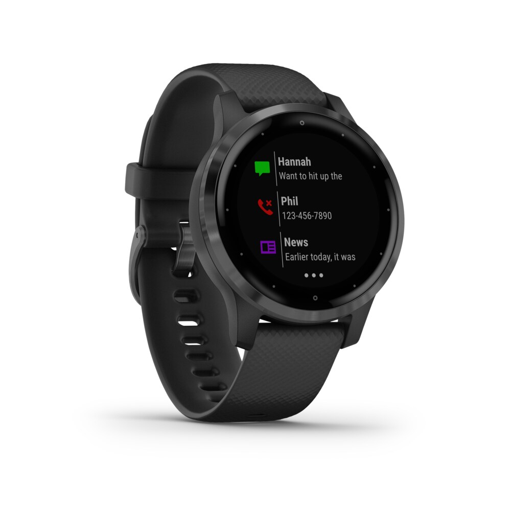 Garmin vivoactive 4s GPS-Fitness-Smartwatch schwarz HF-Messung