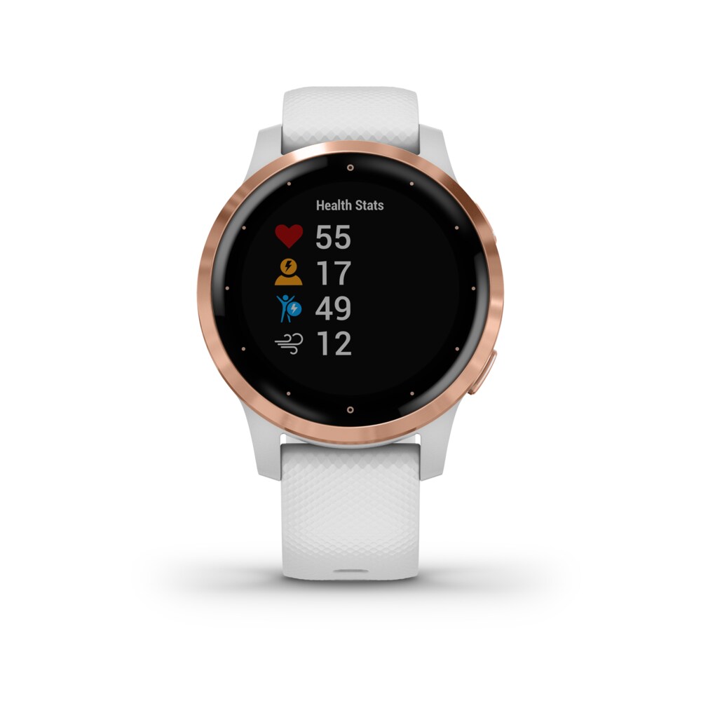 Garmin vivoactive 4s GPS-Fitness-Smartwatch weiß/roségold HF-Messung