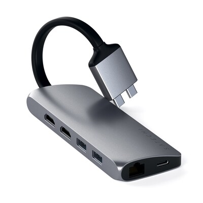Multi Media günstig Kaufen-Satechi USB-C Dual Multimedia Adapter 4K Space Gray. Satechi USB-C Dual Multimedia Adapter 4K Space Gray <![CDATA[• edles Design & hochwertige Qualität • kompakte Bauform]]>. 