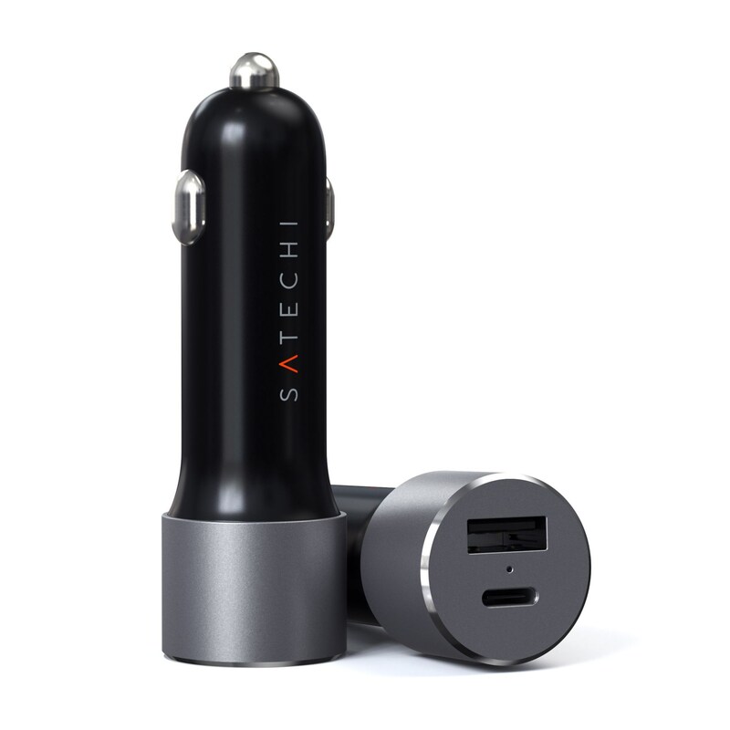 Lightning günstig Kaufen-Satechi 72W USB-C Kfz-Adapter Space Grey. Satechi 72W USB-C Kfz-Adapter Space Grey <![CDATA[• edles Design & hochwertige Qualität • kompakte Bauform • USB-C zu Lightning Kabel]]>. 