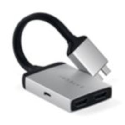 SILBER AUF  günstig Kaufen-Satechi USB-C Dual HDMI Adapter Silber. Satechi USB-C Dual HDMI Adapter Silber <![CDATA[• edles Design & hochwertige Qualität • kompakte Bauform]]>. 