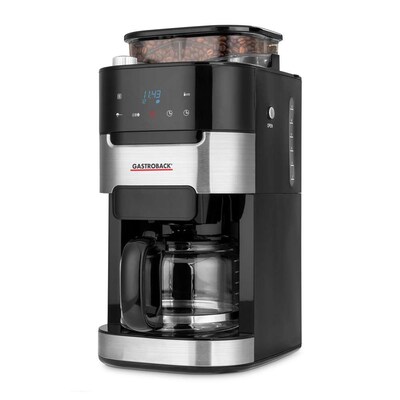 25 W günstig Kaufen-Gastroback 42711 Grind & Brew Pro Kaffeemaschine mit Mahlwerk. Gastroback 42711 Grind & Brew Pro Kaffeemaschine mit Mahlwerk <![CDATA[• Tassenanzahl: 12 Tassen, 1.5 Liter Glaskanne • 250g Bohnenbehälter • Soft - Touch LCD - Display • 30mi