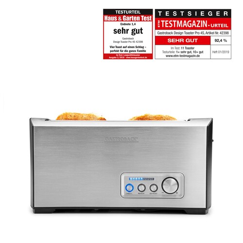 Gastroback 42398 Design Toaster Pro 4S Edelstahl
