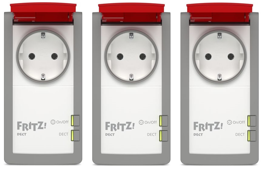 FRITZ!DECT 210 3er Set Smarte Steckdose für außen