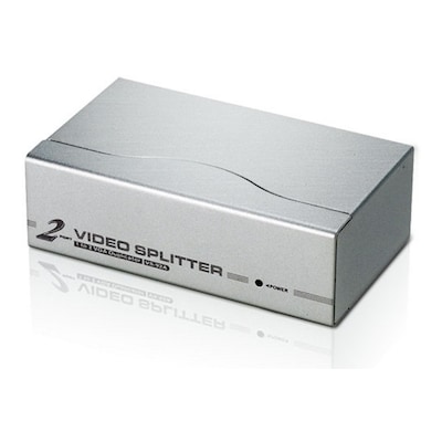 bis 9  günstig Kaufen-Aten VS92A 2-Port VGA Video Splitter (350 MHz). Aten VS92A 2-Port VGA Video Splitter (350 MHz) <![CDATA[• 2-Port-VGA-Splitter (350MHz) • Ein Grafikeingang wird auf 2 Grafikausgänge verteilt • Kaskadenschaltung auf maximal 3 Ebenen • ergibt bis zu