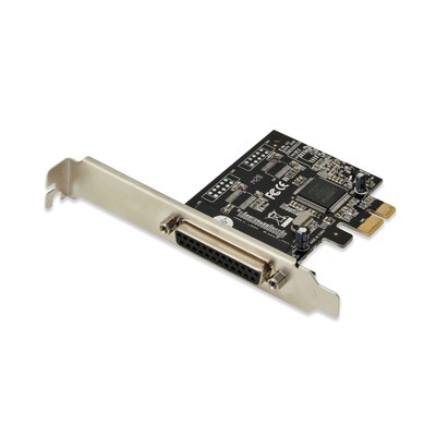 PCI e günstig Kaufen-DIGITUS DS-30020-1 Parallele PCI Express Karte. DIGITUS DS-30020-1 Parallele PCI Express Karte <![CDATA[• Standard & Enhanced Parallel Port & Enhanced Capability Port • Datentransferrate bis zu 115.2bps • Inkl. Low-Profile Slotblende]]>. 