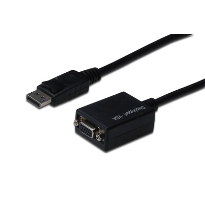 PASSEND  günstig Kaufen-DIGITUS AK-340410-001-S DP St./ VGA Bu. Adapterkabel. DIGITUS AK-340410-001-S DP St./ VGA Bu. Adapterkabel <![CDATA[• Kabel-Kabel • Anschlüsse: Displayport und VGA 15 Pin • Farbe: schwarz, Länge: 0,15m • passend für: Audio/Video • Farbe: Schw