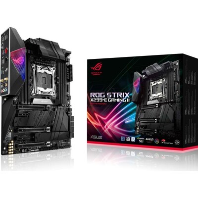 cke 10 günstig Kaufen-ASUS ROG STRIX X299-E GAMING II ATX Mainboard Sockel 2066 USB3.2/WLAN/M.2. ASUS ROG STRIX X299-E GAMING II ATX Mainboard Sockel 2066 USB3.2/WLAN/M.2 <![CDATA[• ATX Mainboard mit Sockel 2066 für Intel Core X-Serie i9 (10. Gen) • Intel X299 Express Chi