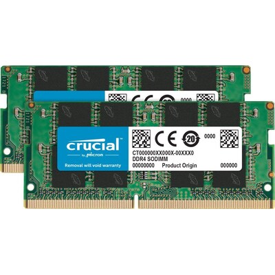 GB KIT günstig Kaufen-64GB (2x32GB) Crucial DDR4-3200 CL 22 SO-DIMM RAM Notebook Speicher Kit. 64GB (2x32GB) Crucial DDR4-3200 CL 22 SO-DIMM RAM Notebook Speicher Kit <![CDATA[• 64 GB (RAM-Module: 2 Stück) • SO-DIMM DDR4 3200 MHz • CAS Latency (CL) 22 • Anschluss:260-