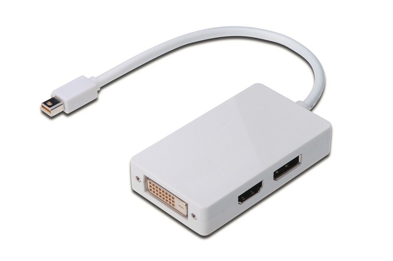 DIGITUS AK-340509-002-W Mini DisplayPort Adapter auf HDMI/DVI/DP