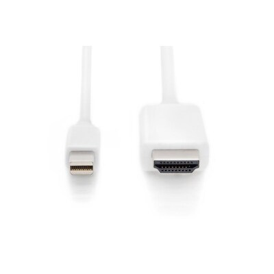 DisplayPort/HDM günstig Kaufen-DIGITUS AK-340304-030-W Mini Displayport Kabel zu HDMI St./St. 2m weiß. DIGITUS AK-340304-030-W Mini Displayport Kabel zu HDMI St./St. 2m weiß <![CDATA[• Displayport-Kabel • Anschlüsse: Mini Displayport und HDMI-Stecker • Farbe: weiß, L