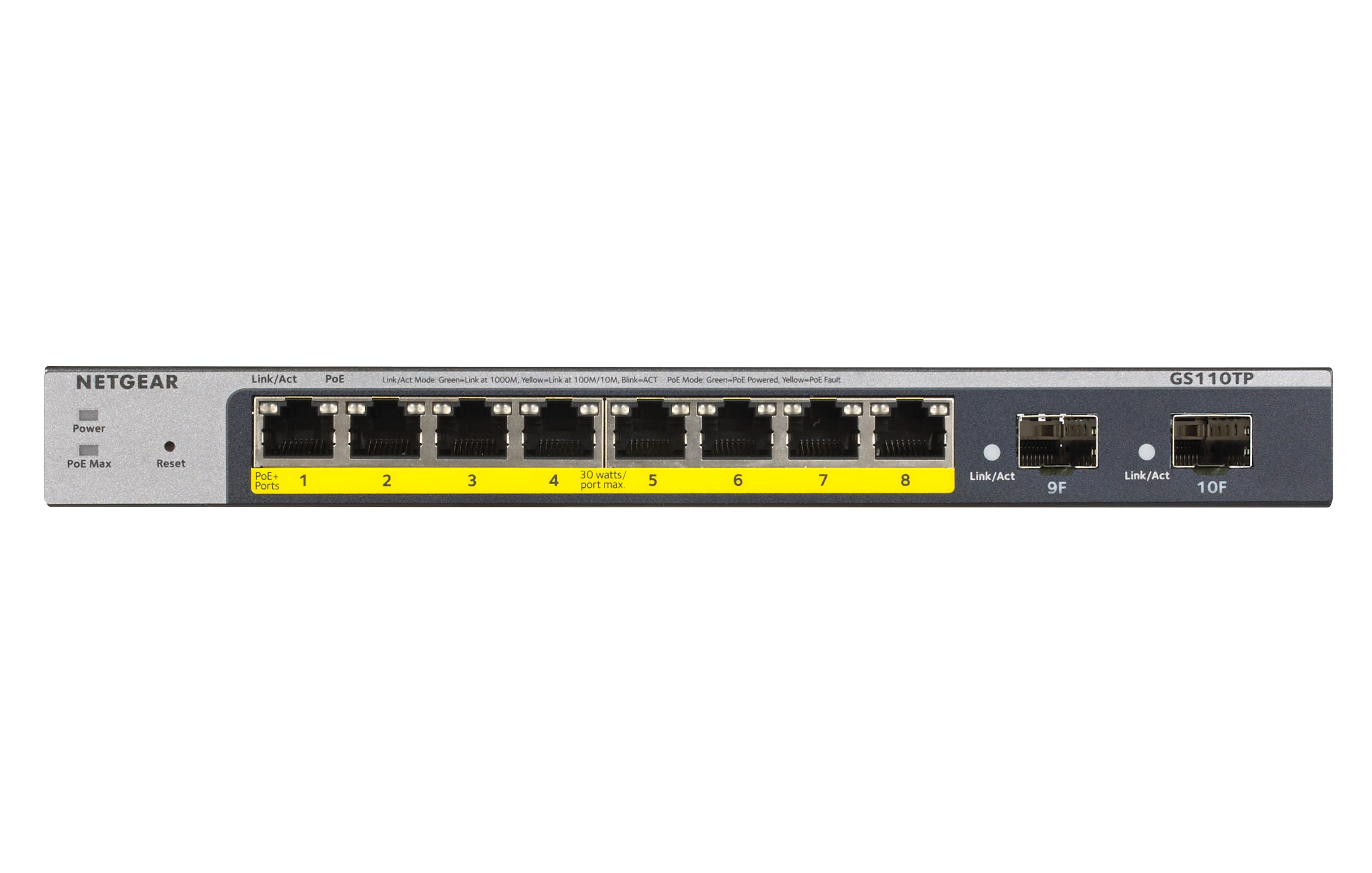 Netgear GS110TPv3 8 Port Gigabit Ethernet Smart Switch (8x PoE)