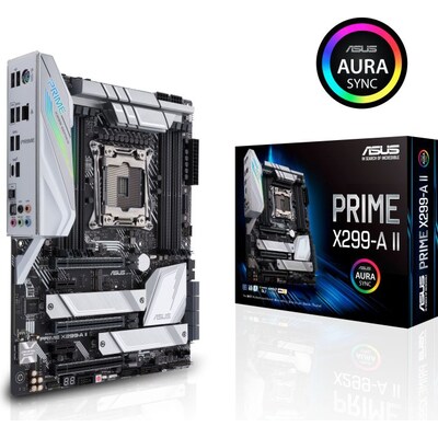 INTEL günstig Kaufen-ASUS PRIME X299-A II ATX Mainboard Sockel 2066 USB3.1(Typ C-Gen2)/M.2. ASUS PRIME X299-A II ATX Mainboard Sockel 2066 USB3.1(Typ C-Gen2)/M.2 <![CDATA[• ATX Mainboard mit Sockel Intel 2066 für Intel Core X-Series • Intel X299 Express Chipsatz, keine G